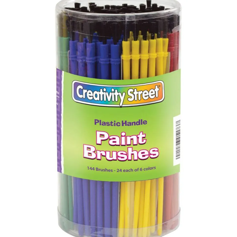 ChenilleKraft Classroom Brush Canister, Nylon, Multicolor, 144 Brushes