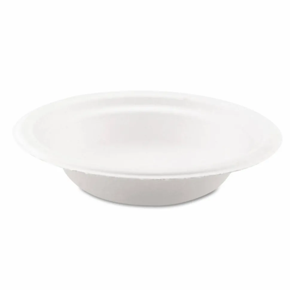 Chinet Classic Bowls, 12 Oz, 100% Recycled, White, 125 Bowls Per Pack, Case Of 8 Packs