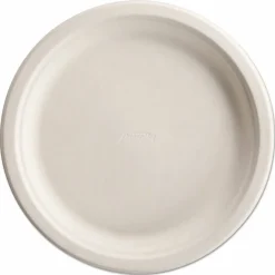 Chinet PaperPro Naturals Molded Fiber Dinnerware, Round Plates, 10.5