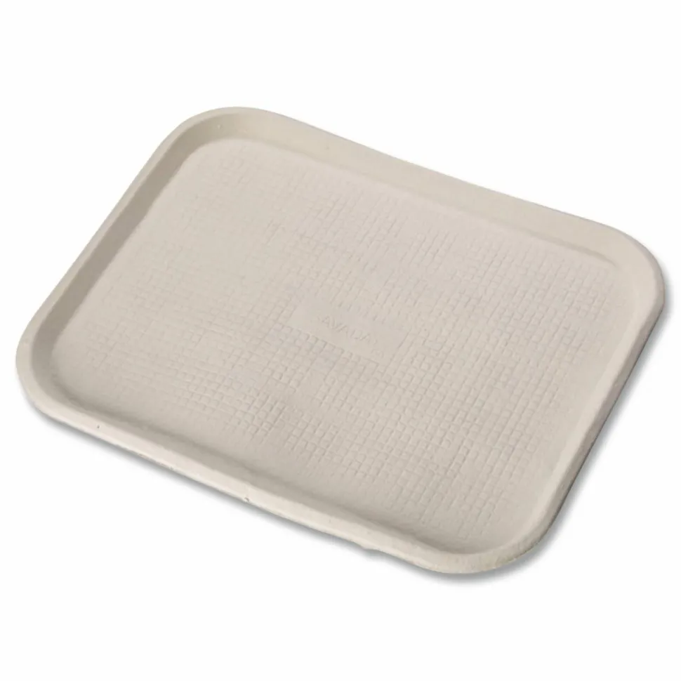 Chinet Savaday Molded Fiber Flat Food Tray, 16 x 12, White, Paper, 200/Carton