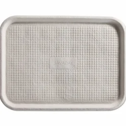 Chinet Savaday Molded Fiber Flat Food Tray, 16 x 12, White, Paper, 200/Carton