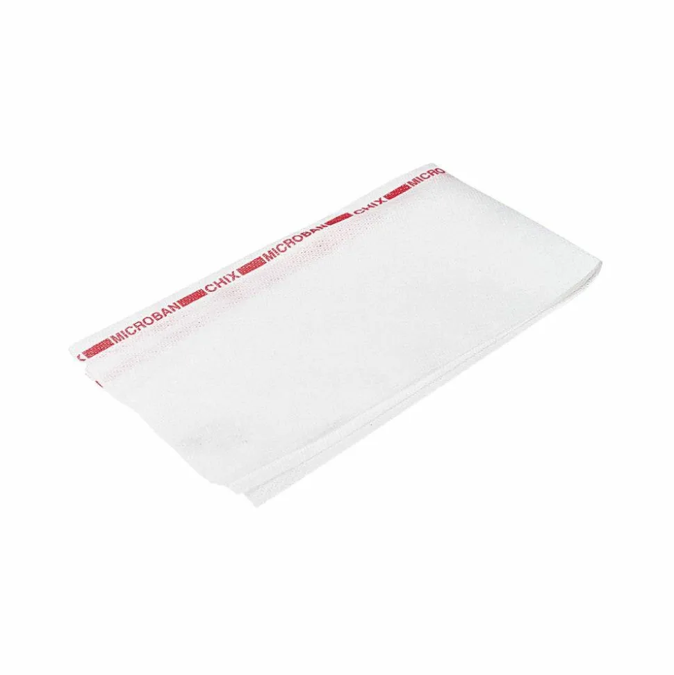 Chix Fabric Reusable Food Service Towels, 13 1/2" x 24", White, Case Of 150