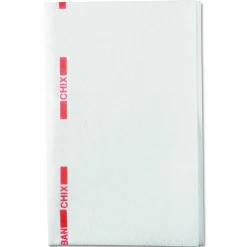 Chix Food Service Towels, Cotton, 13 x 21, White/Red, 150/Carton
