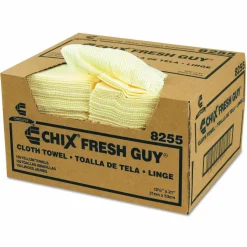 Chix Fresh Guy Towels, 13.5 x 13.5, Yellow, 150/Carton