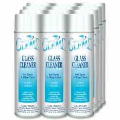 Claire Gleme Glass Cleaner, 19 oz Aerosol Spray, Dozen