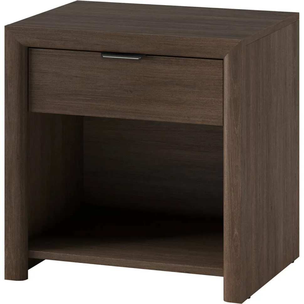 Clara 24" Rectangular Nightstand in Brown Oak