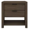 Clarice 24" Rectangular Nightstand in Brown Oak