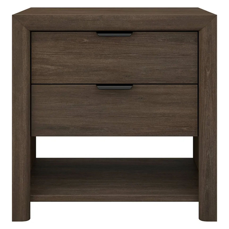 Clarice 24" Rectangular Nightstand in Brown Oak