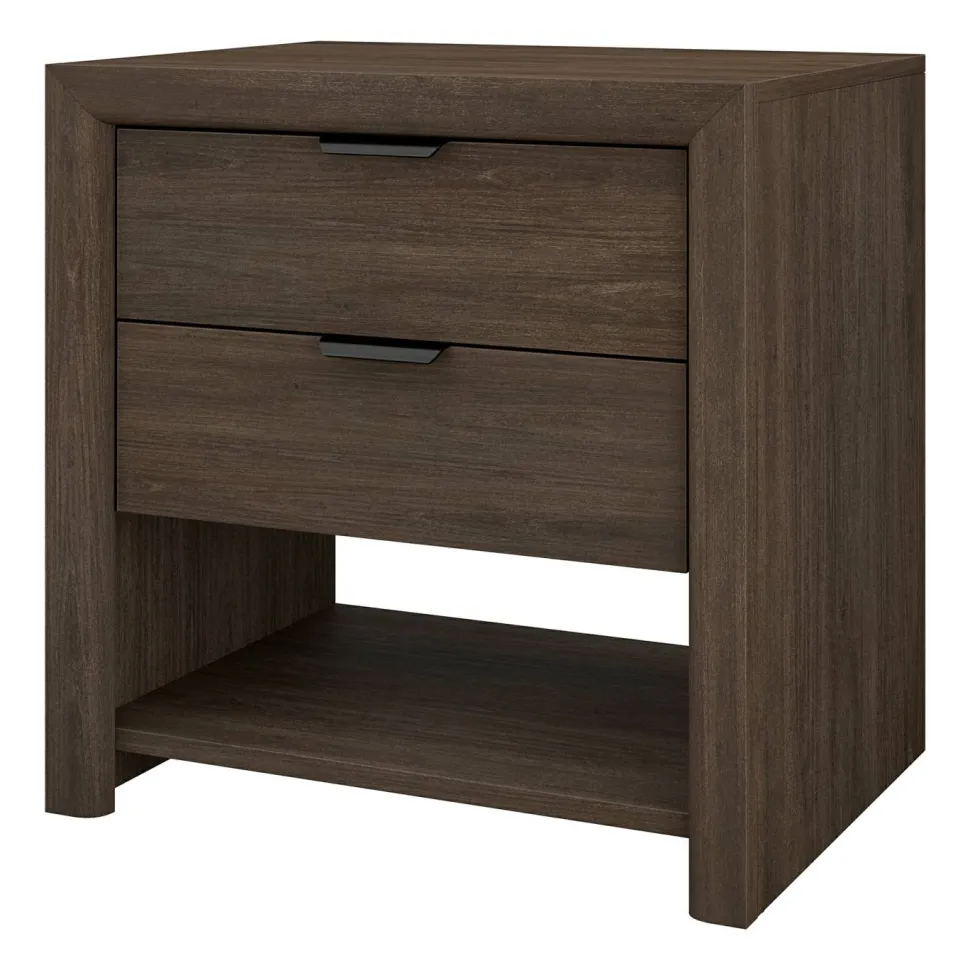 Clarice 24" Rectangular Nightstand in Brown Oak