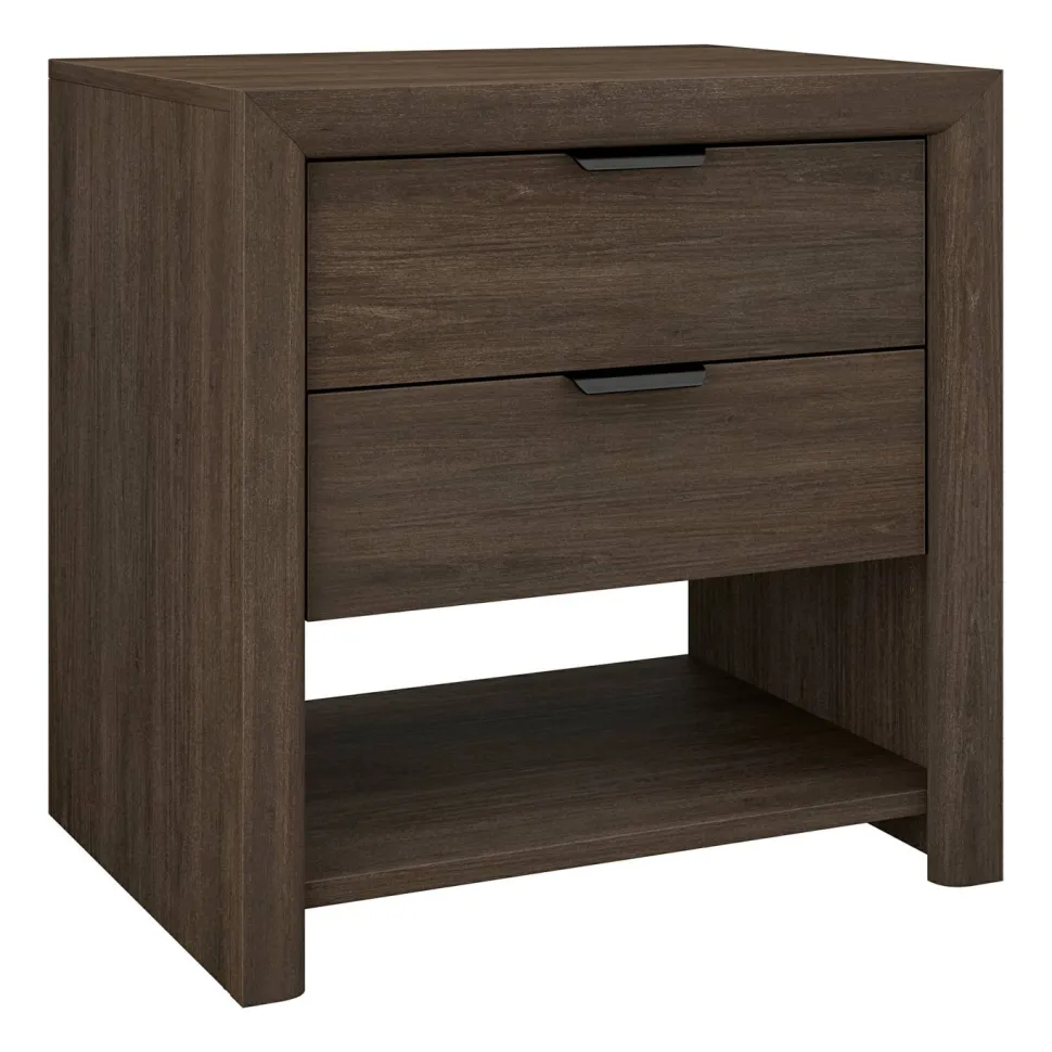 Clarice 24" Rectangular Nightstand in Brown Oak