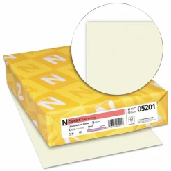 Classic Crest Copy And Multi-Use Linen Paper, Letter Size (8 1/2" x 11"), 24 Lb, Natural White, Ream Of 500 Sheets