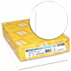 Classic Crest Premium Stationary Resume Printer Paper, Letter Size (8 1/2" x 11"), 24 Lb, FSC Certified, Avon Brilliant White, 500 Sheets