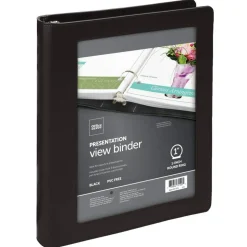 Classic-Style View 3-Ring Binder, 1" Round Rings, Black