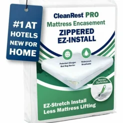 CleanRest PRO Mattress Encasements, King, 80”L x 78”W x 18”D, White, Case Of 3 Encasements