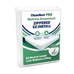 CleanRest PRO Mattress Encasements, King, 80”L x 78”W x 18”D, White, Case Of 3 Encasements