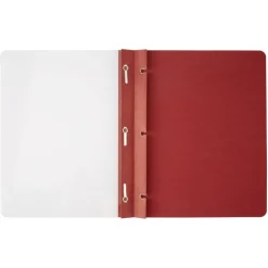 Clear-Front Report Covers, Red, Pack Of 10