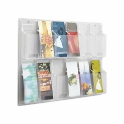 Clear Literature Rack, Pamphlet, 12 Pockets