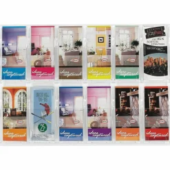 Clear Literature Rack, Pamphlet, 12 Pockets