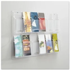 Clear Literature Rack, Pamphlet, 12 Pockets