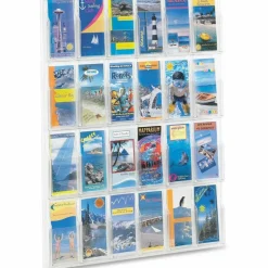 Clear Literature Rack, Pamphlet, 24 Pockets