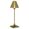 Clement 28" Tall Table Lamp with Metal Shade in Brass/Brass