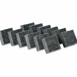 CLI Multi-purpose Eraser - 2" Width x 2" Length - Used as Mark Remover - Charcoal Gray - Felt - 12 / Pack