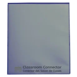 C-Line Classroom Connector Folders, Accommodates 11 x 8.5 Sheets, Blue, 25/Box