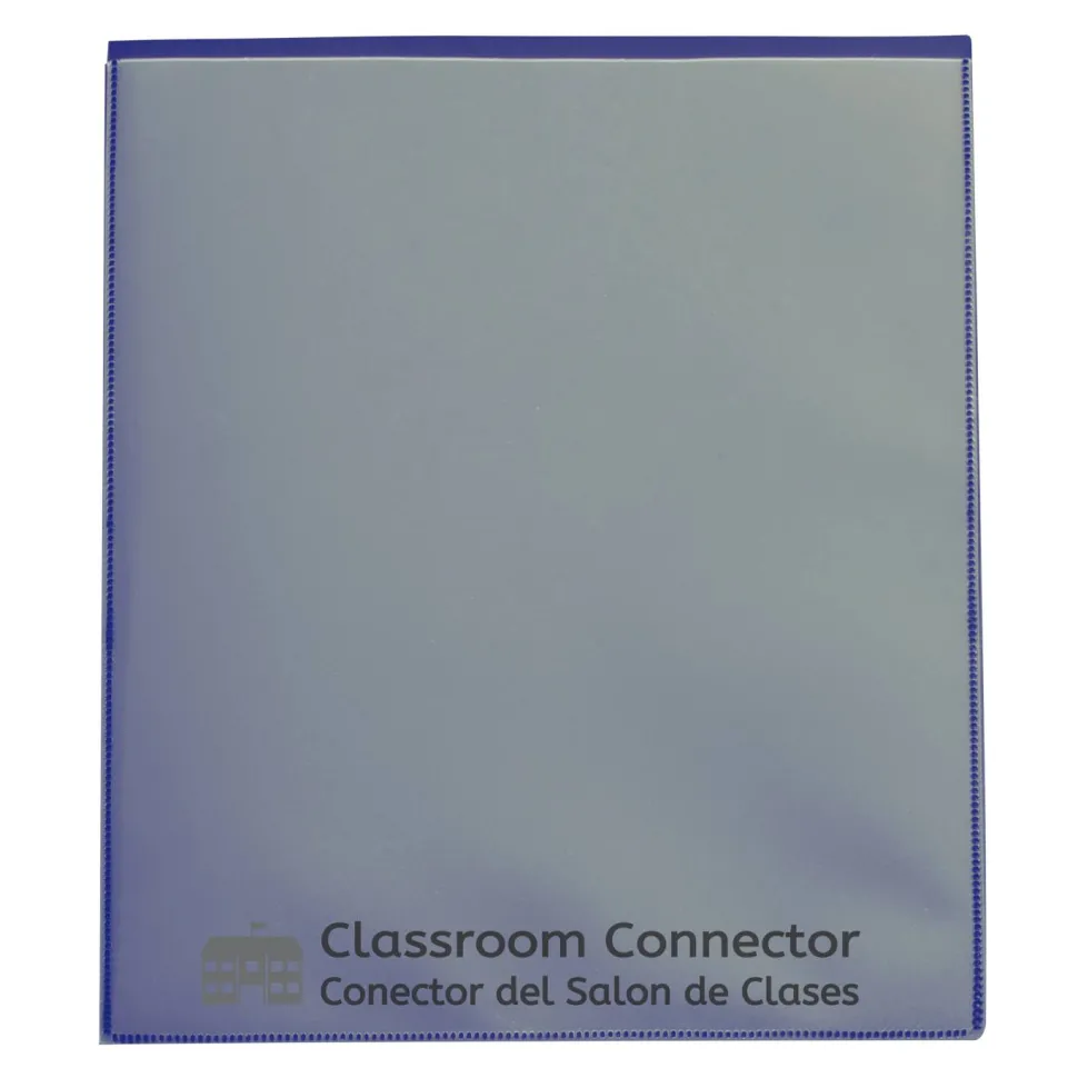 C-Line Classroom Connector Folders, Accommodates 11 x 8.5 Sheets, Blue, 25/Box