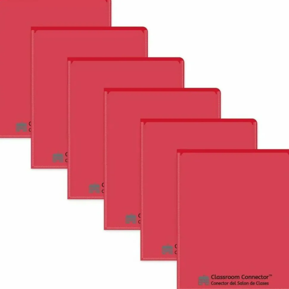 C-Line Classroom Connector School-To-Home Folders, 8-1/2" x 11", Red, Box Of 25 Folders