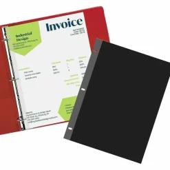 C-Line Traditional Sheet Protectors, Medium-Duty, Side: 3-Hole Punched, Side/Side/Top Load 8.5 x 11 Insert, Clear Front, 100/Box