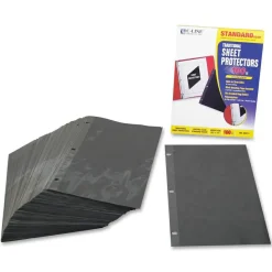 C-Line Traditional Sheet Protectors, Medium-Duty, Side: 3-Hole Punched, Side/Side/Top Load 8.5 x 11 Insert, Clear Front, 100/Box