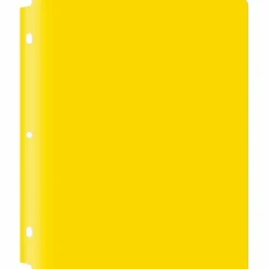 C-Line Two-Pocket Heavyweight Poly Portfolio Folder with Three-Hole Punch, Accommodates 11 x 8.5 Sheets, Assorted Colors, 10/Pack