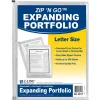 C-Line Zip 'N Go Reusable Poly Envelope with Outer Pocket - Zipper Closure, Clear, 3/PK, 48117