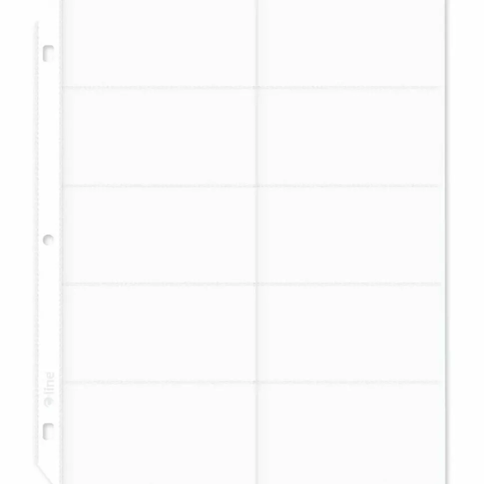 C-Line Business Card Holders Without Tabs, 8 1/8" x 11 1/4", 3-Hole Punched, Pack Of 10