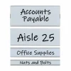 C-Line Clear Magnetic Label Holders, Side Load, 6 x 1, 10/Pack