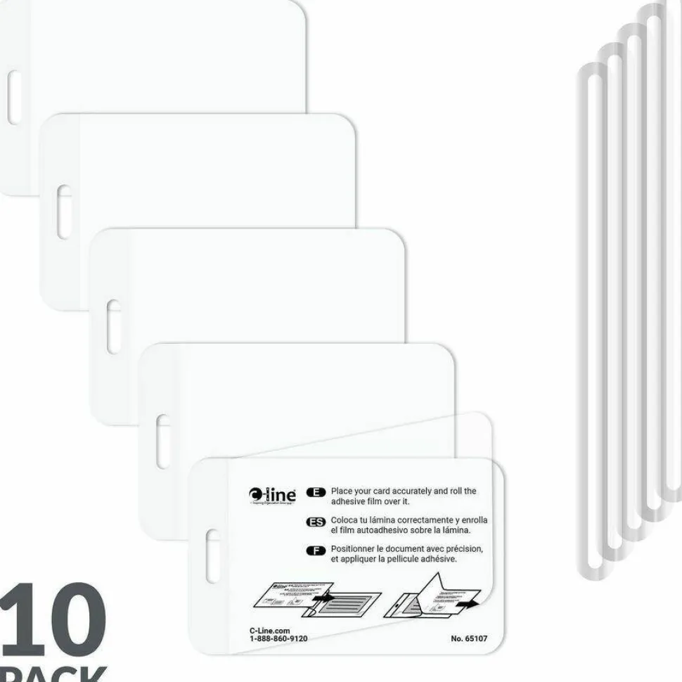 C-Line Cleer Adheer Custom Laminated Luggage Tags