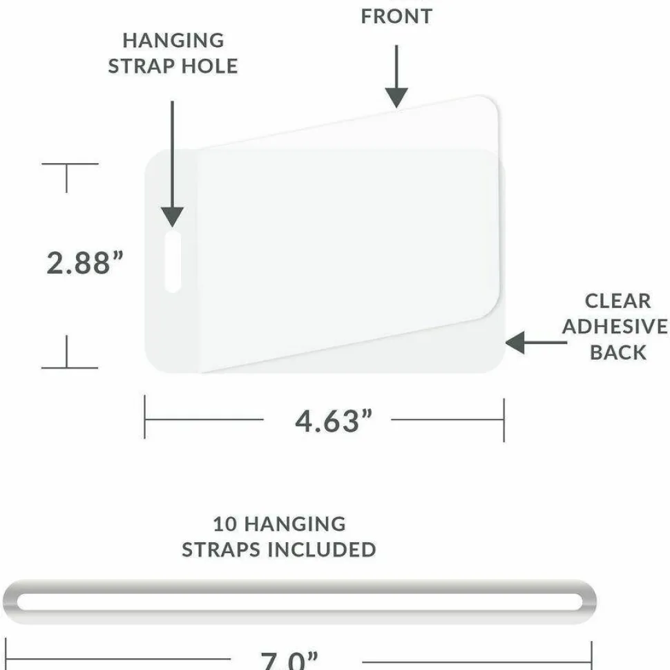 C-Line Cleer Adheer Custom Laminated Luggage Tags