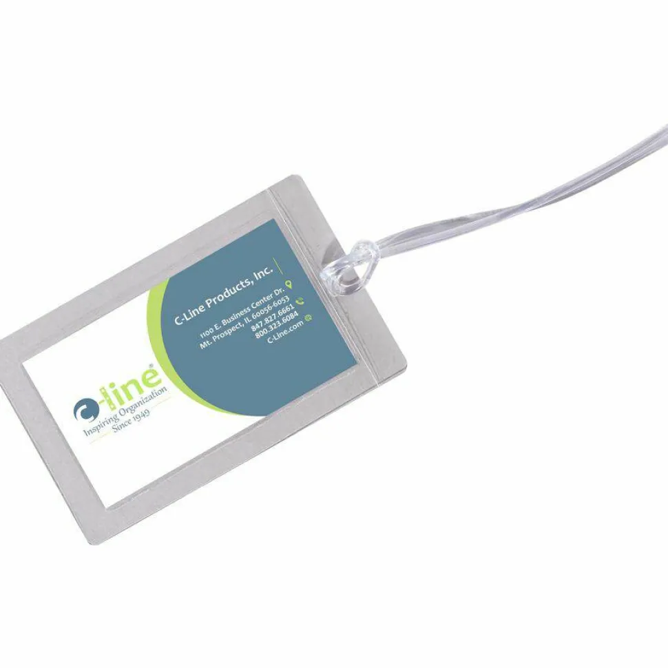 C-Line Cleer Adheer Custom Laminated Luggage Tags
