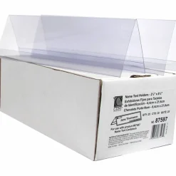 C-Line Heavyweight Rigid Plastic Name Tent Holder - Medium Size, 2-1/2 x 8-1/2, 25/BX, 87597