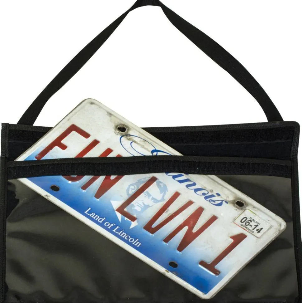 C-Line License Plate Holder - Support 13" x 8.50" Media - 9.3" Width x 14" Length - Vinyl - Clear, Black, Black - 1 Each