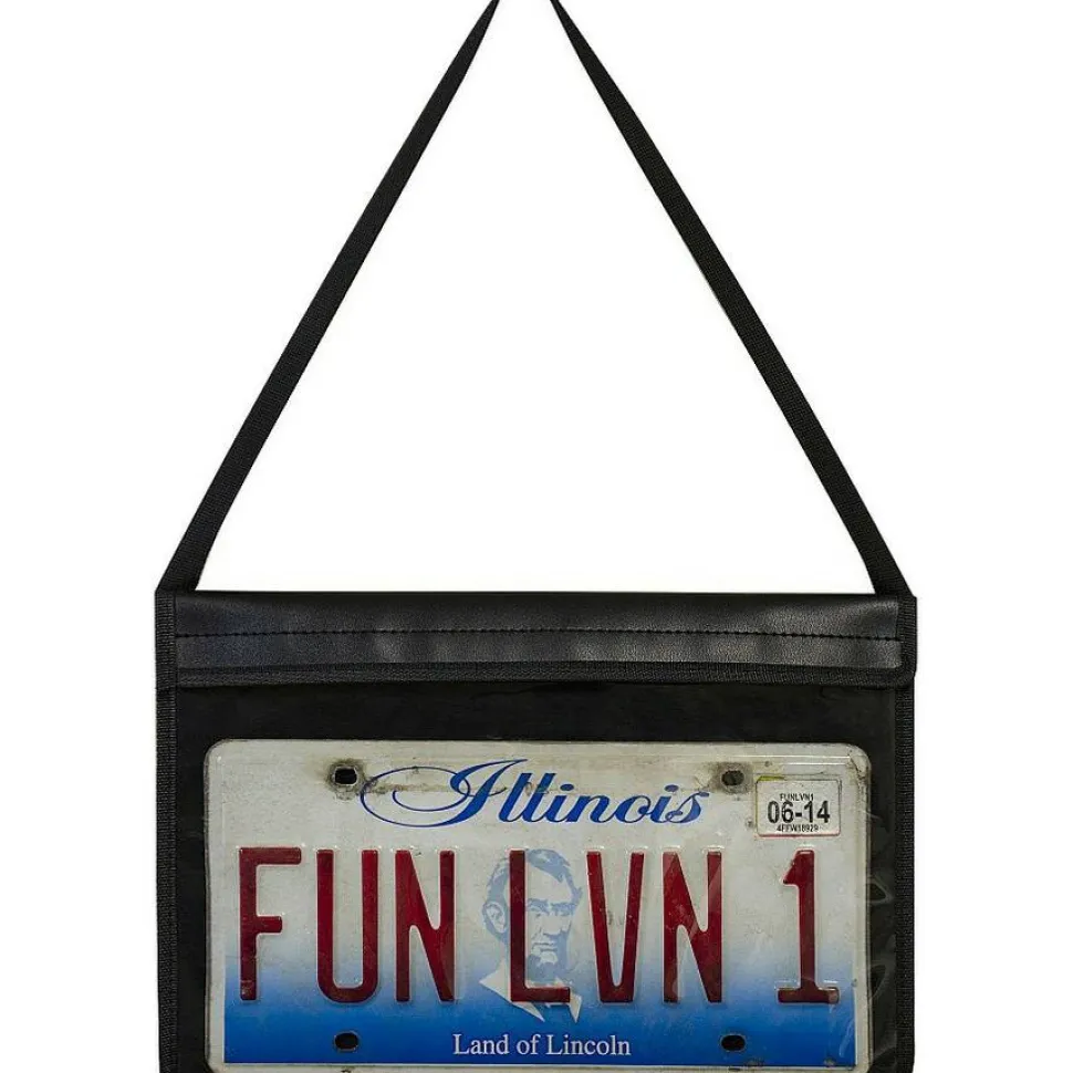 C-Line License Plate Holder - Support 13" x 8.50" Media - 9.3" Width x 14" Length - Vinyl - Clear, Black, Black - 1 Each