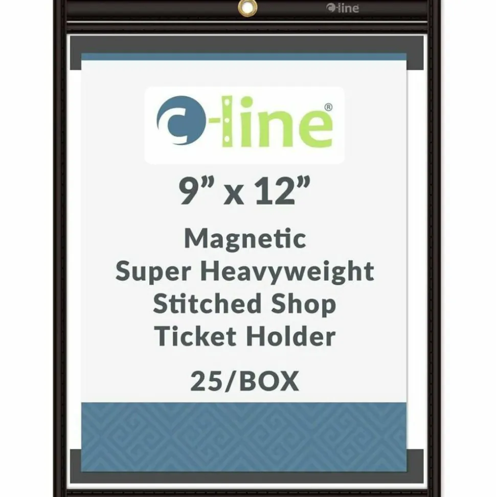 C-Line Magnetic Shop Ticket Holders, Stitched - 9 x 12, 25/CT, 85912