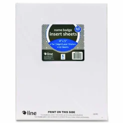 C-Line Name Badge Inserts, 4 x 3, White, 60/Pack