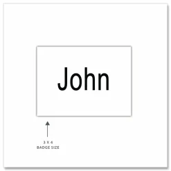 C-Line Name Badge Inserts, 4 x 3, White, 60/Pack