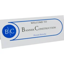 C-Line Name Tents, White, Letter (8.5" x 11"), 65 Lb, Pack Of 50