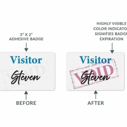 C-Line One-Day Visitor Badges, Pack Of 100