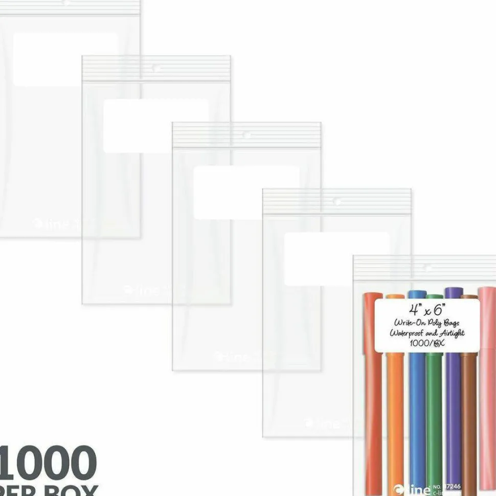 C-Line - Packing pouch - 4.02 in x 5.98 in - ziplock - water-resistant - clear - pack of 1000