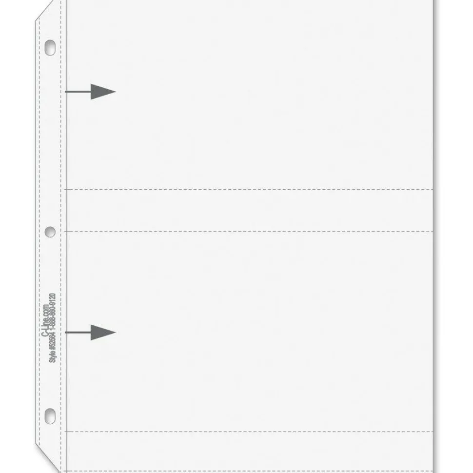 C-Line Photo Holders For Three-Ring Binders, 4" x 6", Box Of 50