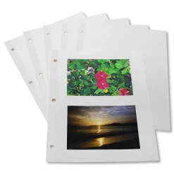C-Line Photo Holders For Three-Ring Binders, 9" x 11", Box Of 50