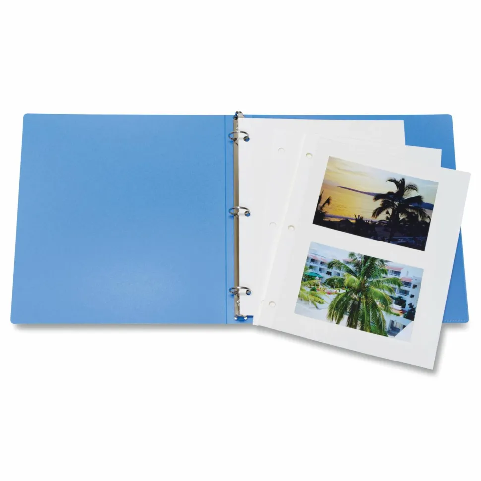 C-Line Photo Holders For Three-Ring Binders, 9" x 11", Box Of 50